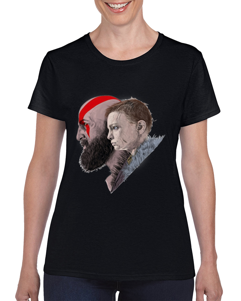 God Of War Kratos And Atreus Ladies T Shirt God Of War Kratos And Atreus Ladies T Shirt