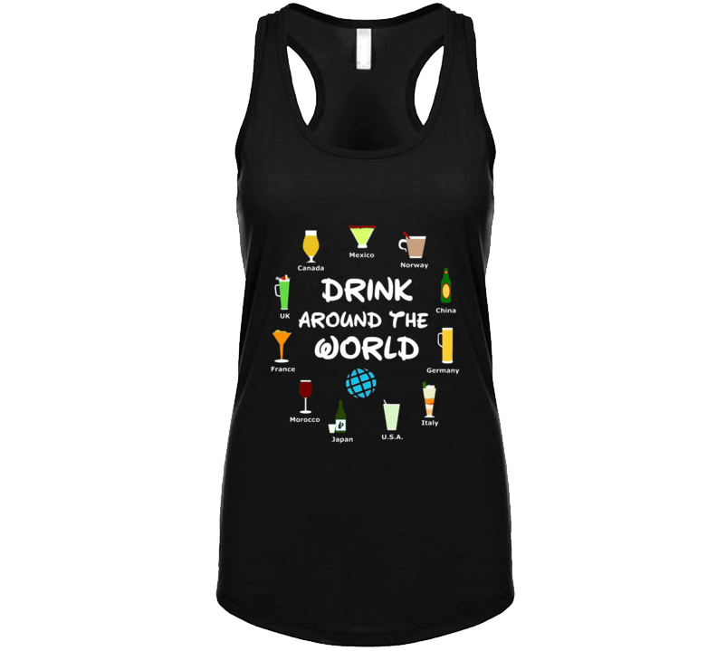 World Showcase Drink Around The World Ladies Tank Top