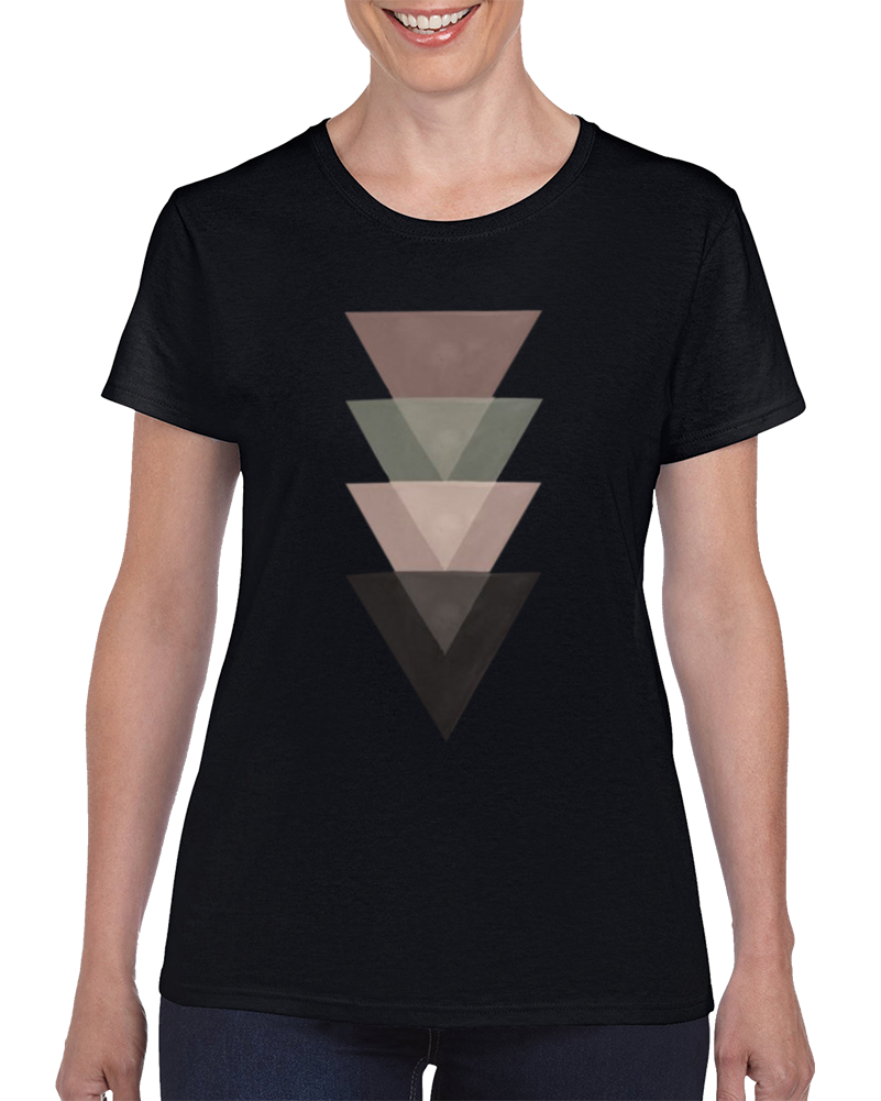 Watercolor Triangles Ladies T Shirt