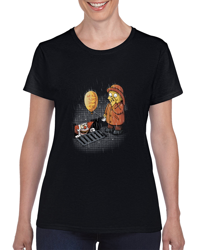 We All Float Krusty And Ralph Ladies T Shirt