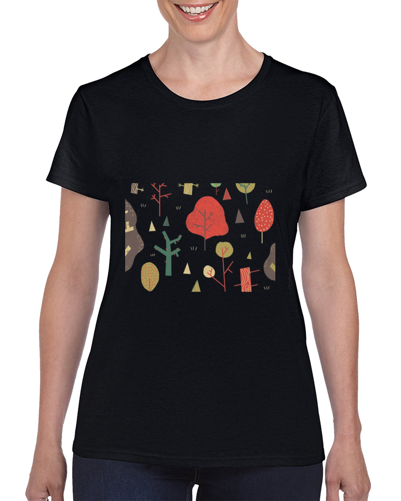 Forest Pattern Ladies T Shirt Forest Pattern Ladies T Shirt