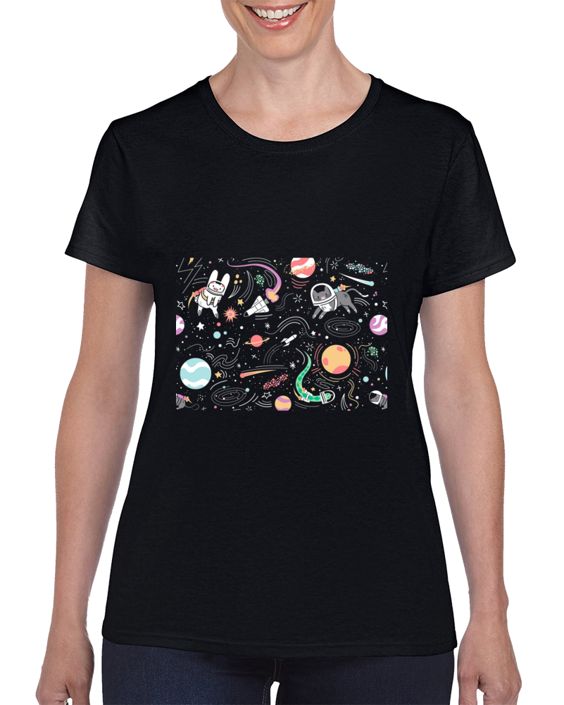 Space Pets Ladies T Shirt