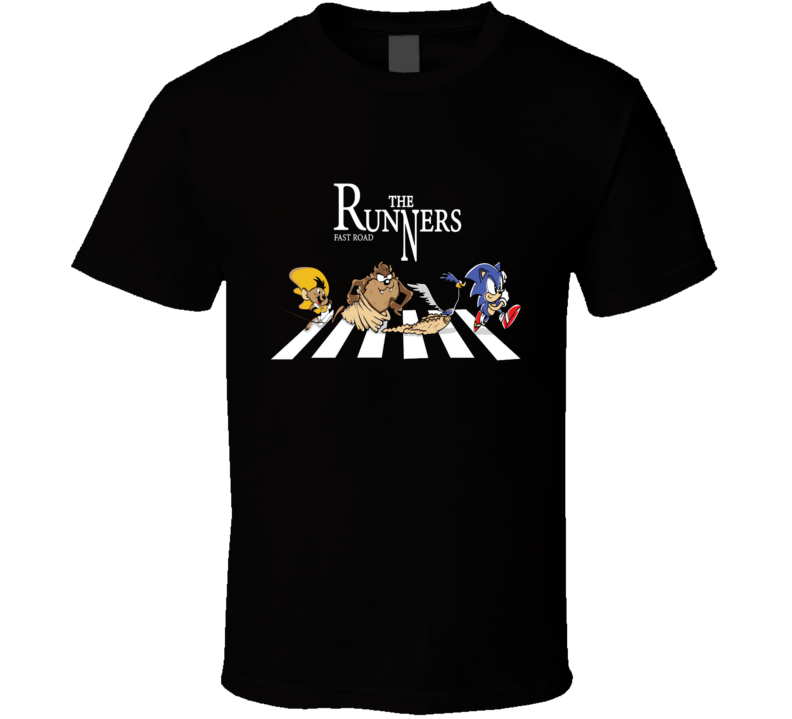 The Runners Speedy Gonzales, Sonic The Hedgehog, Road Runner, Tazmanian Devil T Shirt The Runners Speedy Gonzales, Sonic The Hedgehog, Road Runner, Tazmanian Devil T Shirt