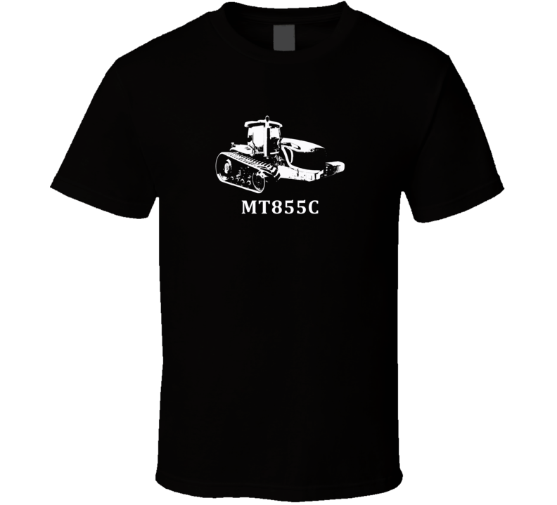MT855C Tractor Side View With Model Dark Color T Shirt MT855C Tractor Side View With Model Dark Color T Shirt