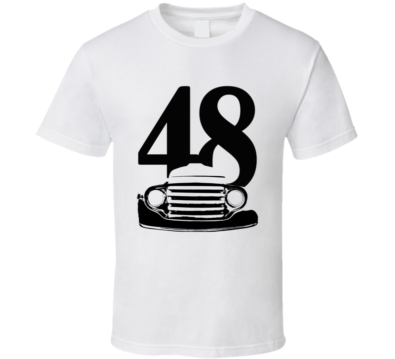 1948 F100 Grill View With Year White T Shirt 1948 F100 Grill View With Year White T Shirt