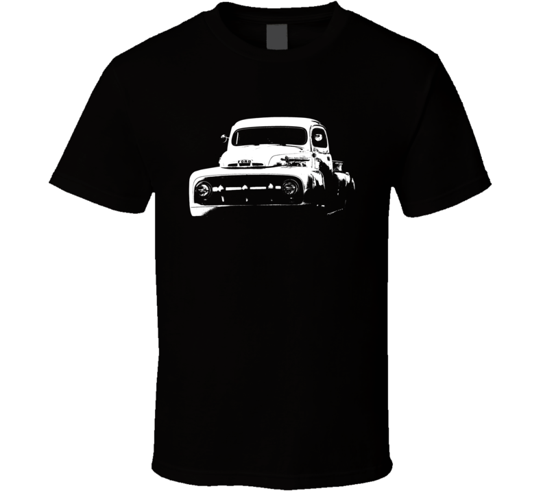 1951 F100 Three Quarter Side View Black T Shirt 1951 F100 Three Quarter Side View Black T Shirt