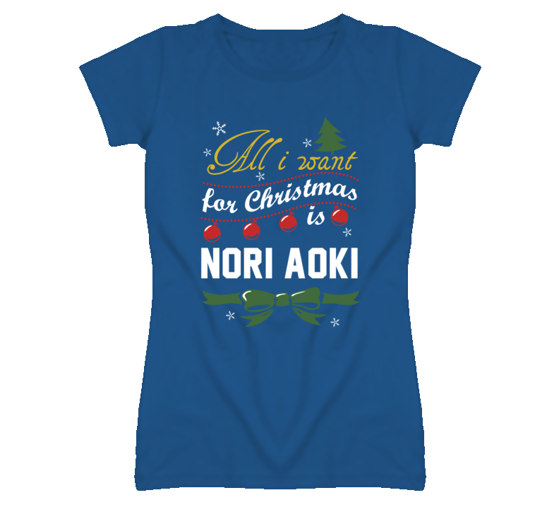 All I Want for Christmas Is Nori Aoki Funny Kansas Baseball T Shirt All I Want for Christmas Is Nori Aoki Funny Kansas Baseball T Shirt