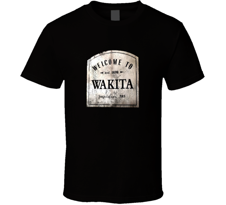 Welcome To Wakita Town Sign Twister Movie Distressed Faded Look Dark T Shirt Welcome To Wakita Town Sign Twister Movie Distressed Faded Look Dark T Shirt