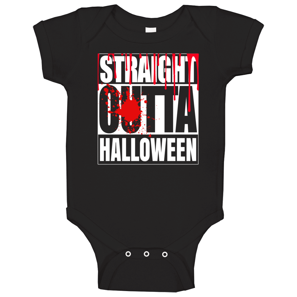 Straight Outta Halloween Funny Gift Baby One Piece