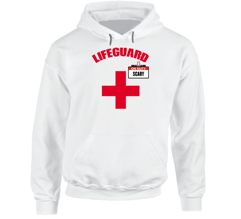 Lifeguard On Duty Scary Halloween Funny Hoodie