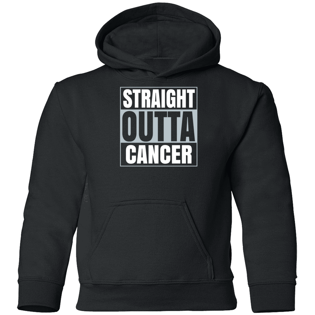 Straight Outta Cancer Positive About Life Quote Gift Youth Hoodie