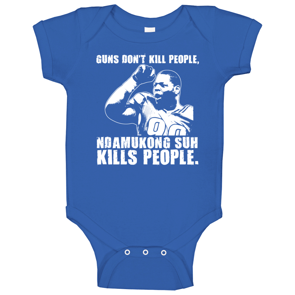 Ndamukong Suh Guns Dont Kill People Detroit Football Baby One Piece