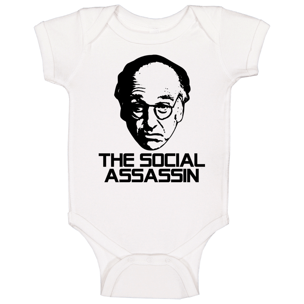 Larry David Social Assasin Curb Your Enthusiasm Tv Show Baby One Piece