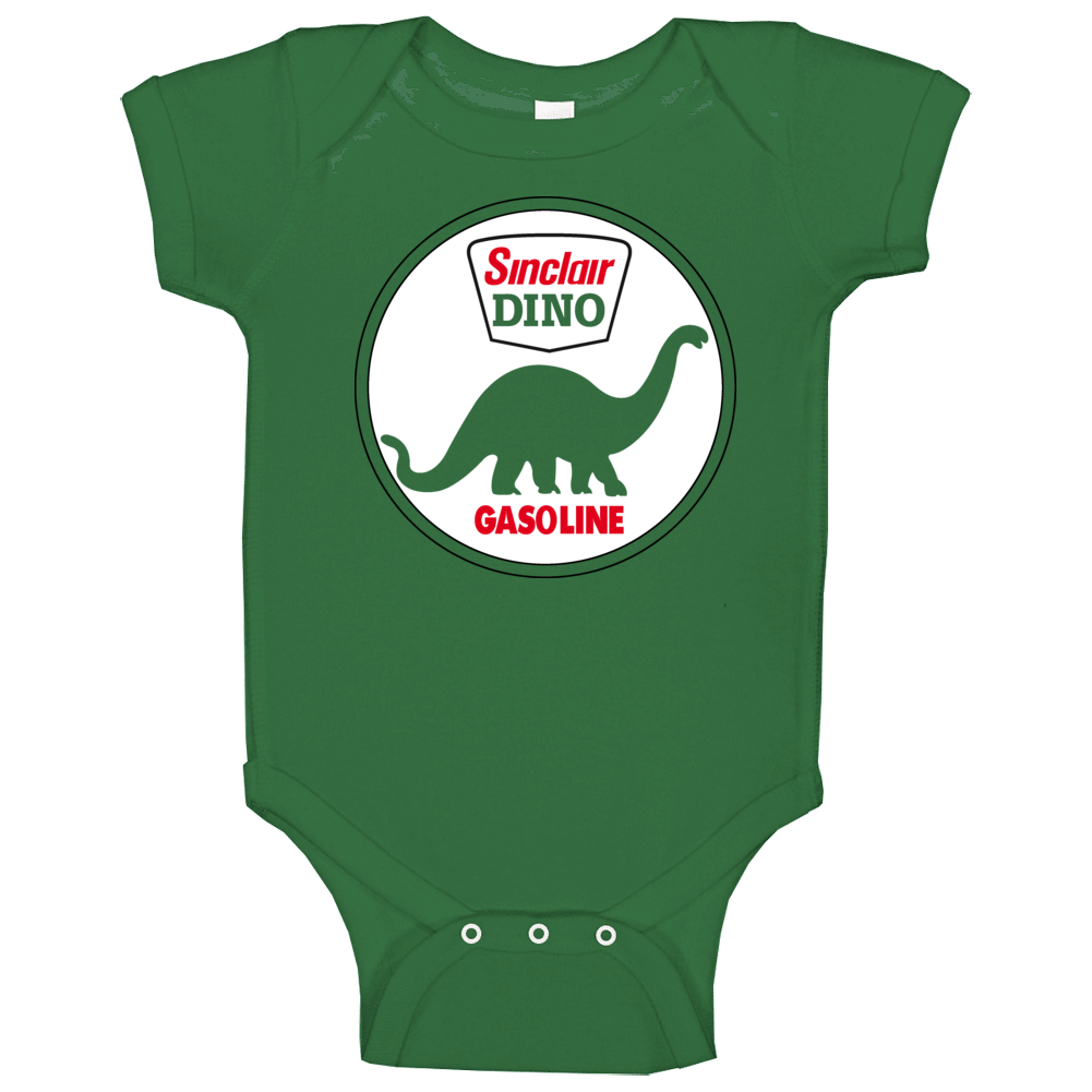 Dino Sinclair Dinosaur Oil Gasoline Retro Baby One Piece