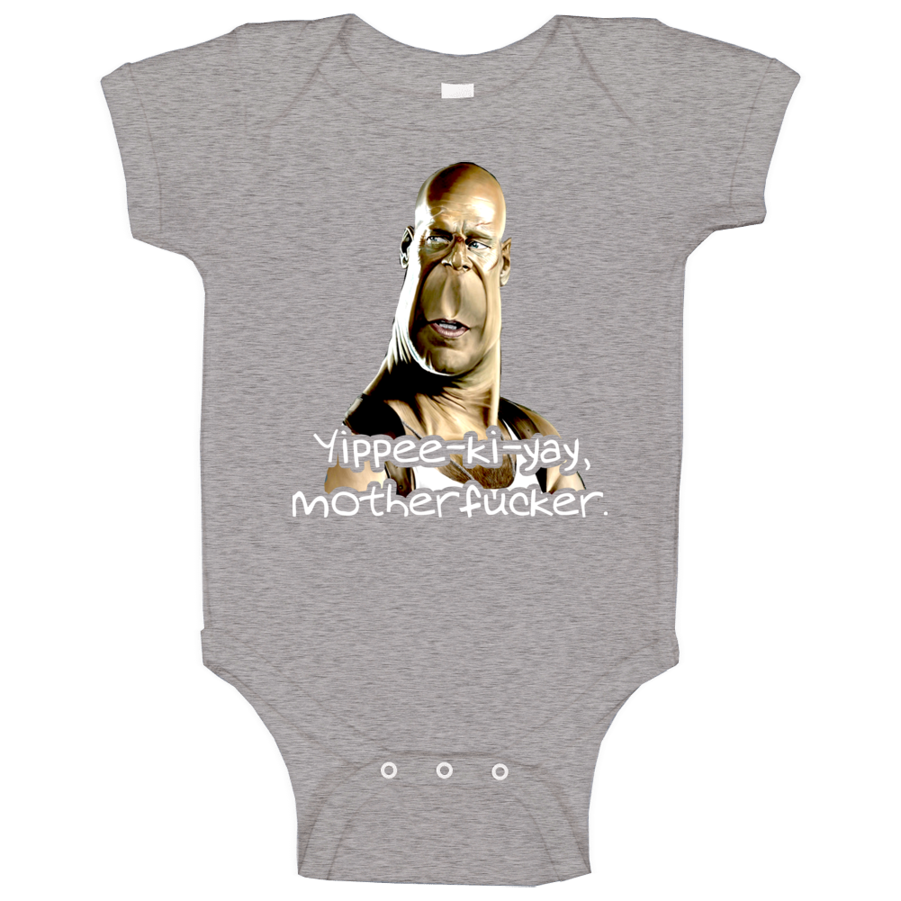 Bruce Willis Die Hard Movie Yippe-ki-yay Baby One Piece Bruce Willis Die Hard Movie Yippe-ki-yay Baby One Piece