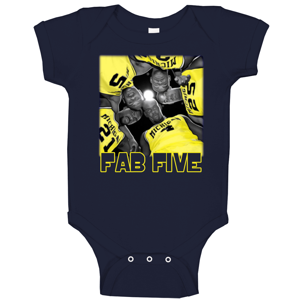 Fab Five Basketball Chris Webber Galena Rose Baby One Piece