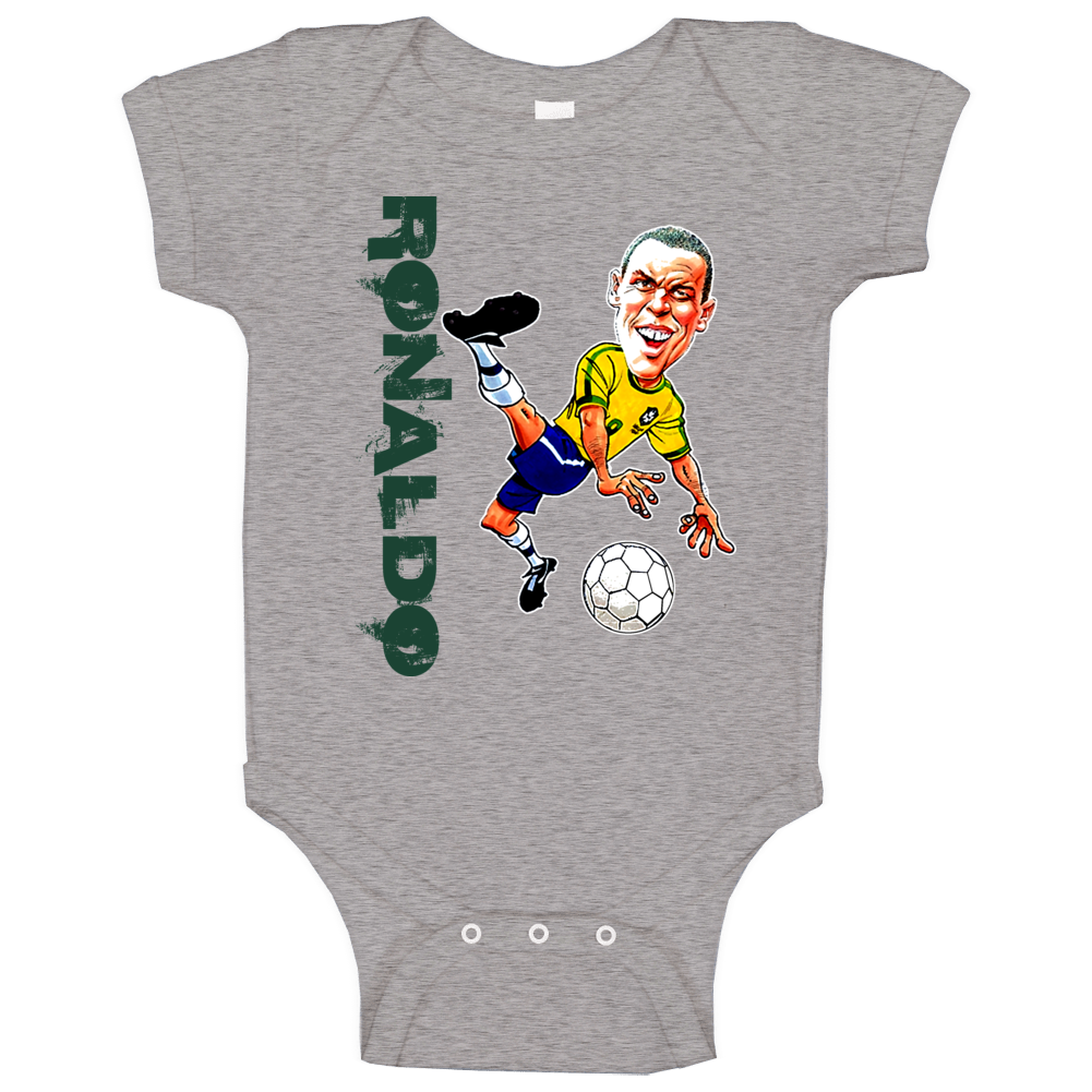 Ronaldo Brazil Brazilian Soccer Futbal Baby One Piece Ronaldo Brazil Brazilian Soccer Futbal Baby One Piece
