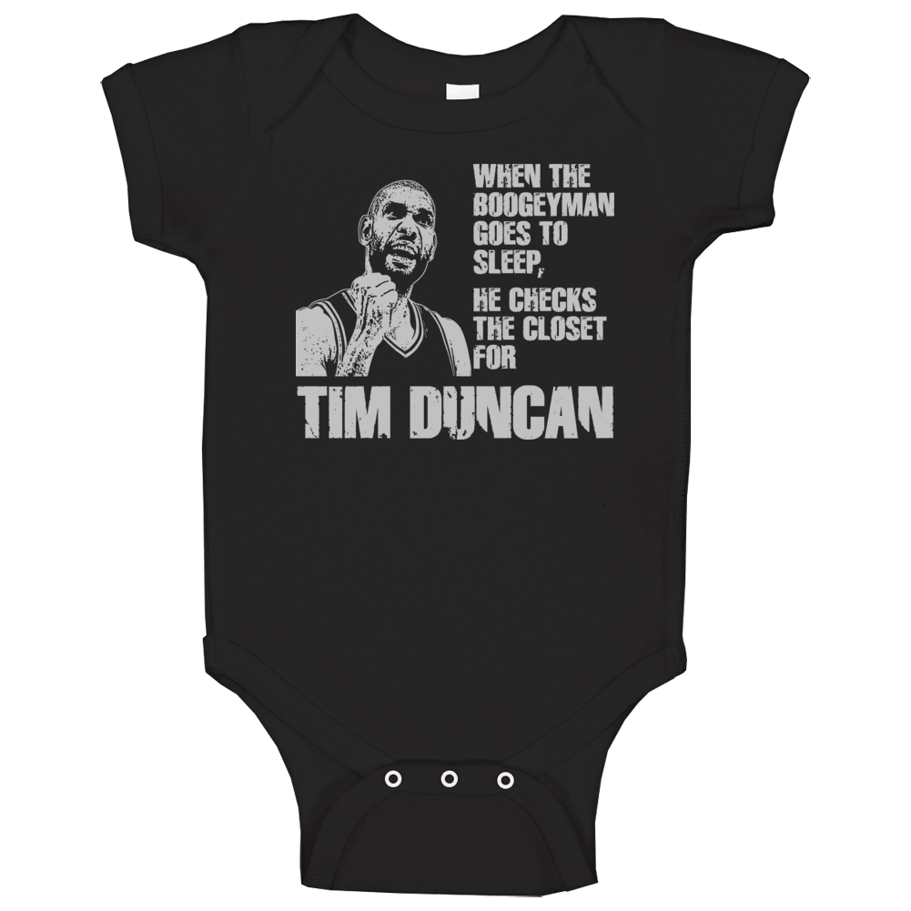 Tim Duncan Boogeyman Basketball San Antonio Baby One Piece