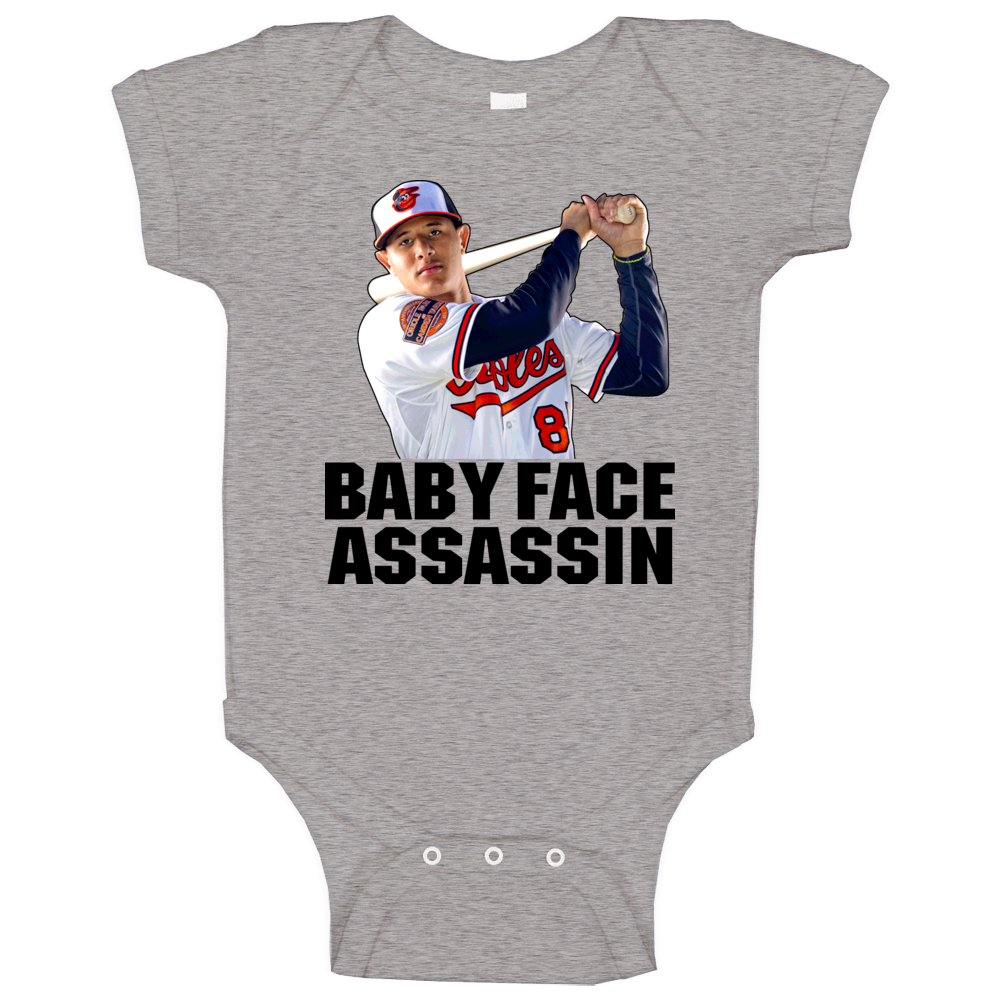 Manny Machado Baseball Baltimore Baby Face Assassin Baby One Piece