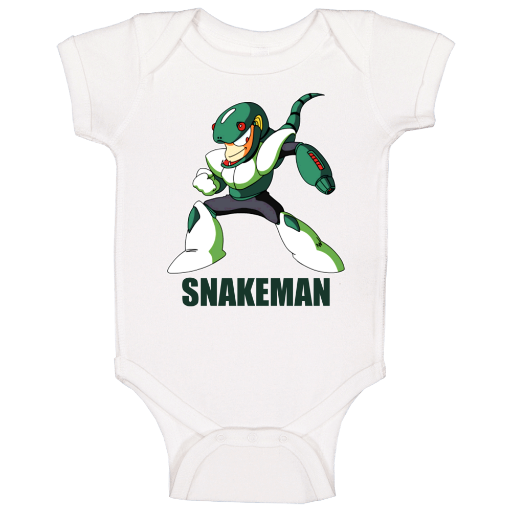 Snakeman Mega Man 3 Boss Robot Nes Video Game Baby One Piece