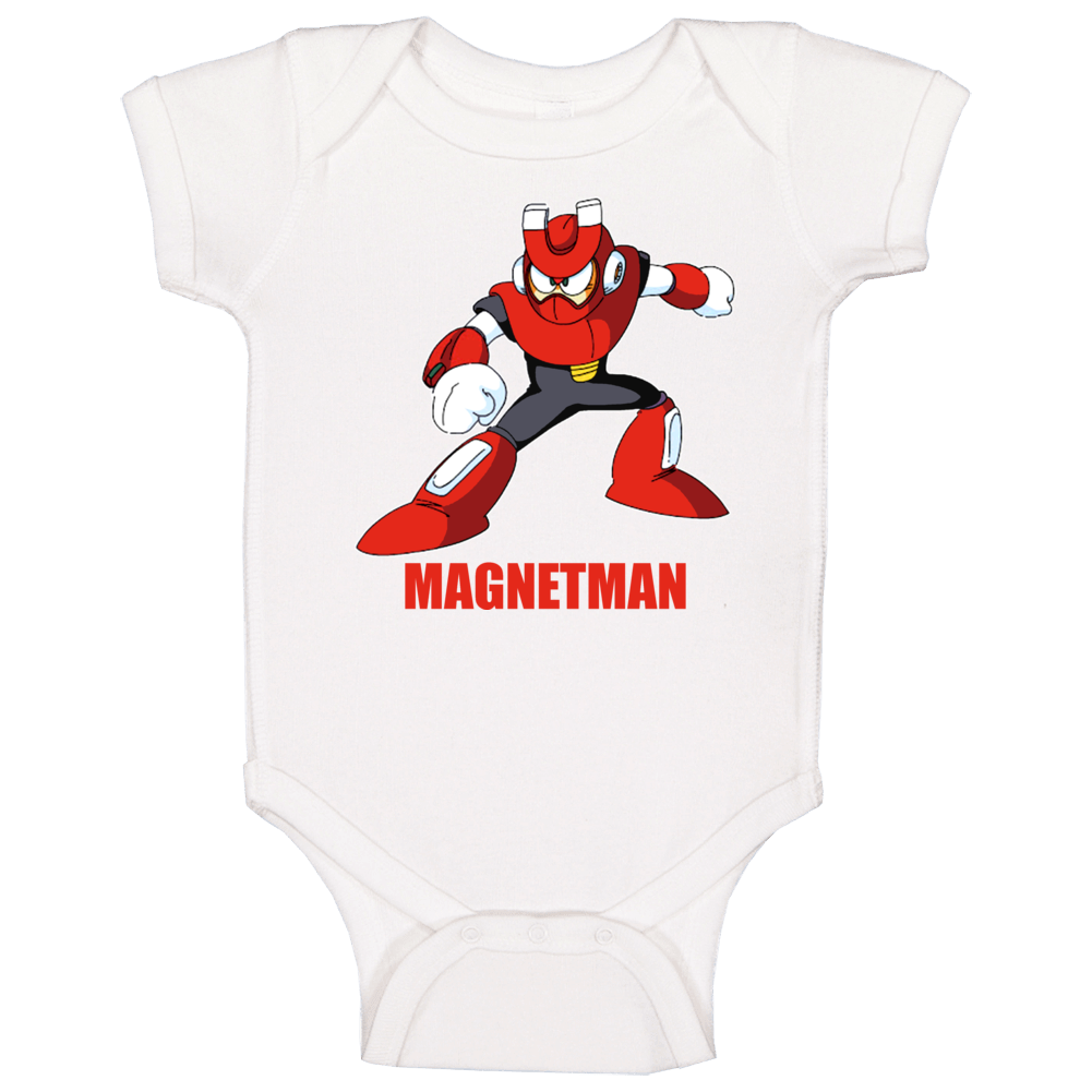 Magnetman Mega Man 3 Boss Robot Nes Video Game Baby One Piece