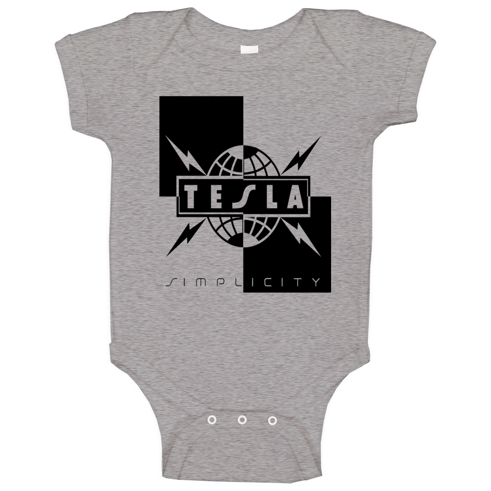 Tesla Simplicity Album Cover Retro Rock 80s Music Baby One Piece