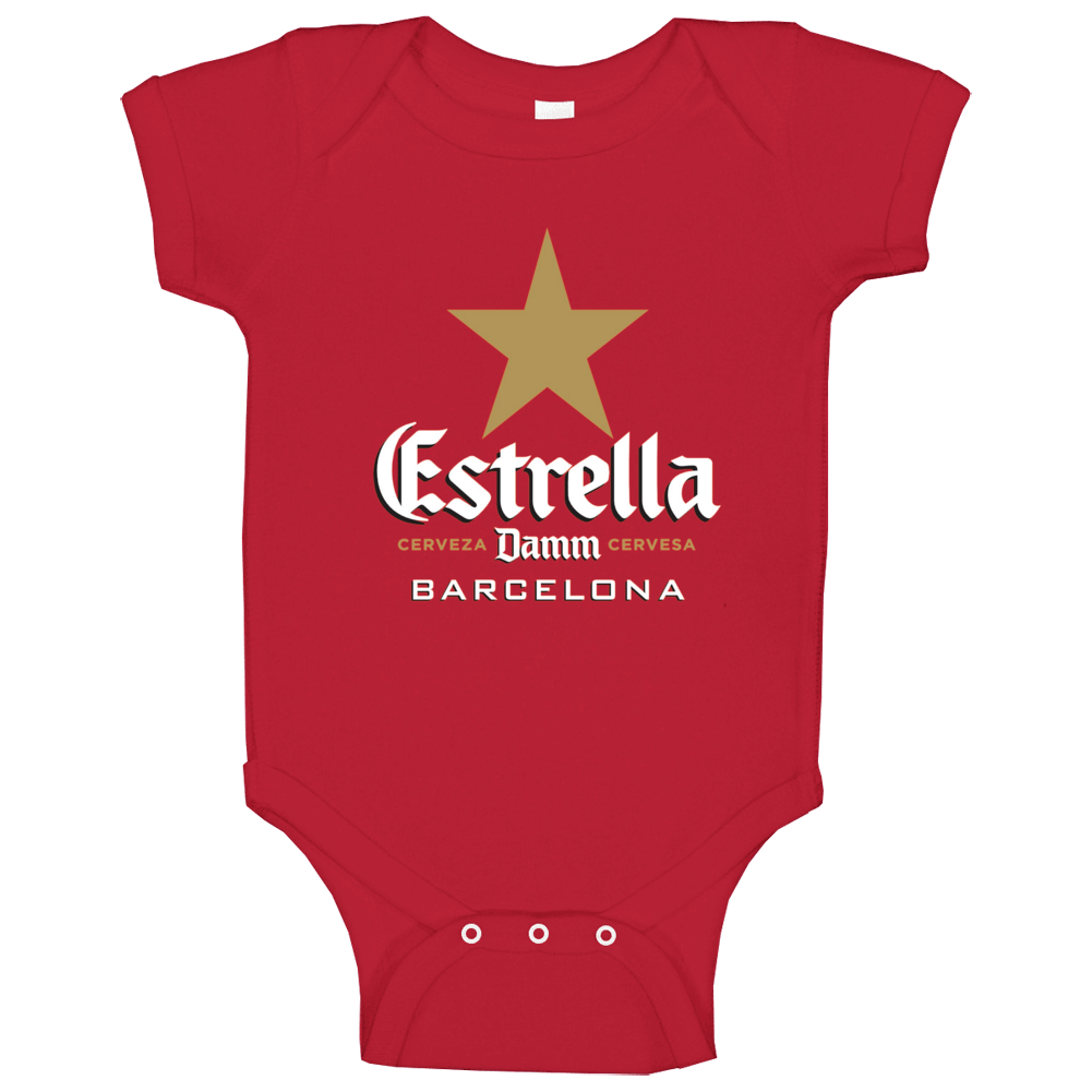 Estrella Beer Damm Barcelona Alcohol Drink Baby One Piece