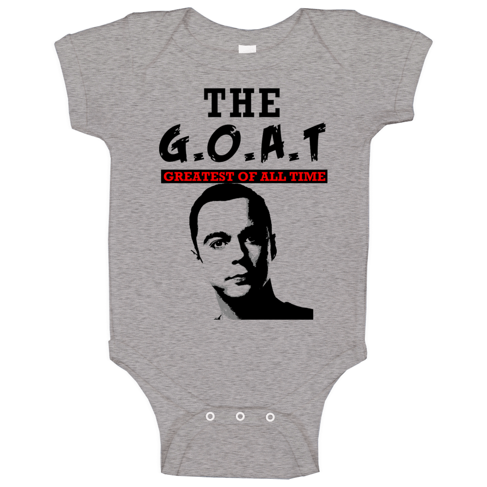 Sheldon Cooper The Greatest Of All Time Goat Tv Show Baby One Piece