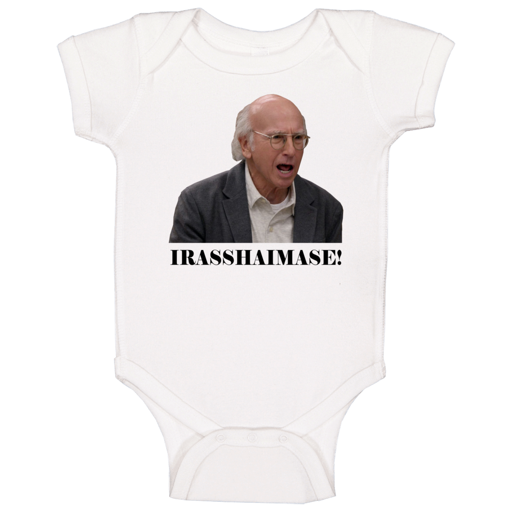 Larry David Curb Your Enthusiasm Irasshaimase Tv Fan Baby One Piece Larry David Curb Your Enthusiasm Irasshaimase Tv Fan Baby One Piece