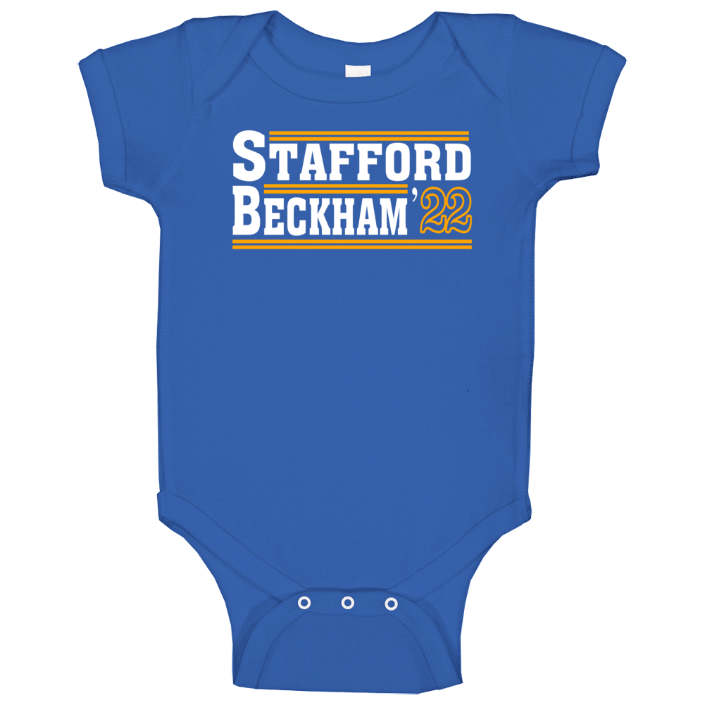 Matthew Stafford Beckham Jr Los Angeles Football 22 Fan Baby One Piece