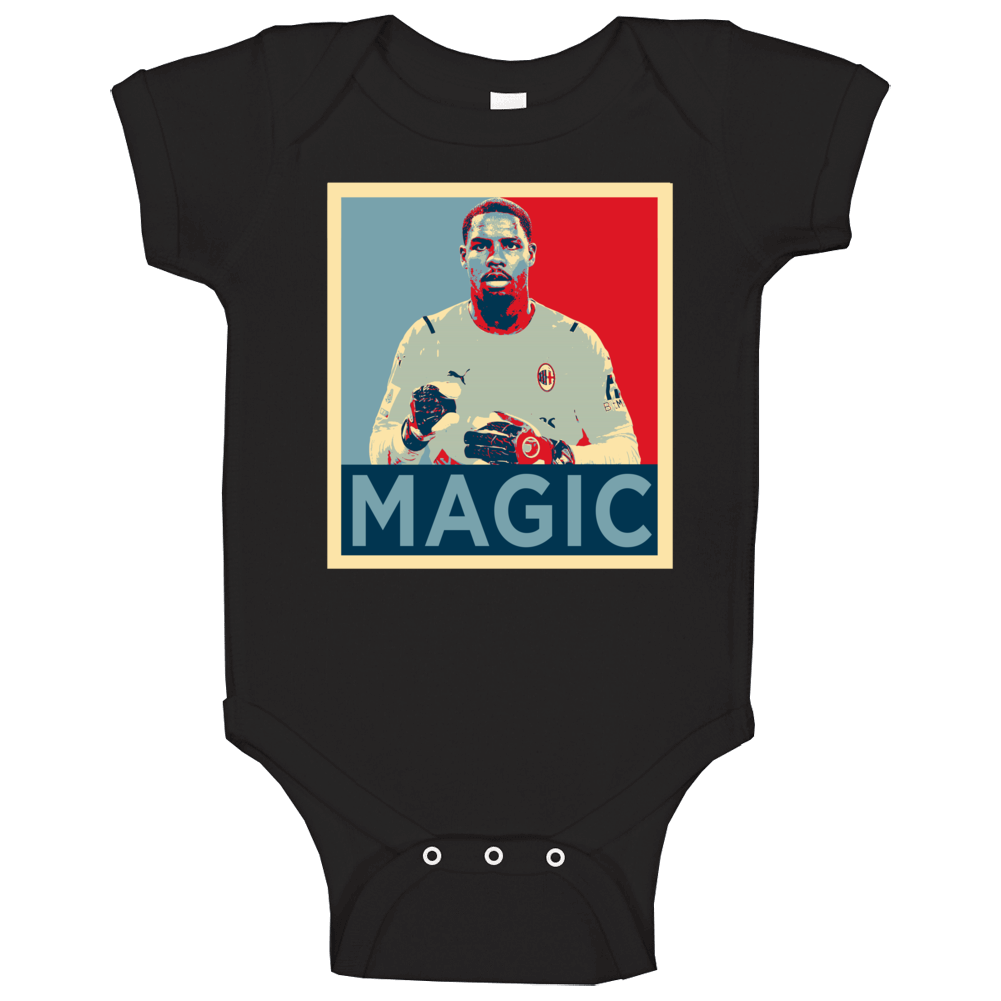 Magic Mike Maignan Hope Ac Milan Soccer Fan Cool Baby One Piece