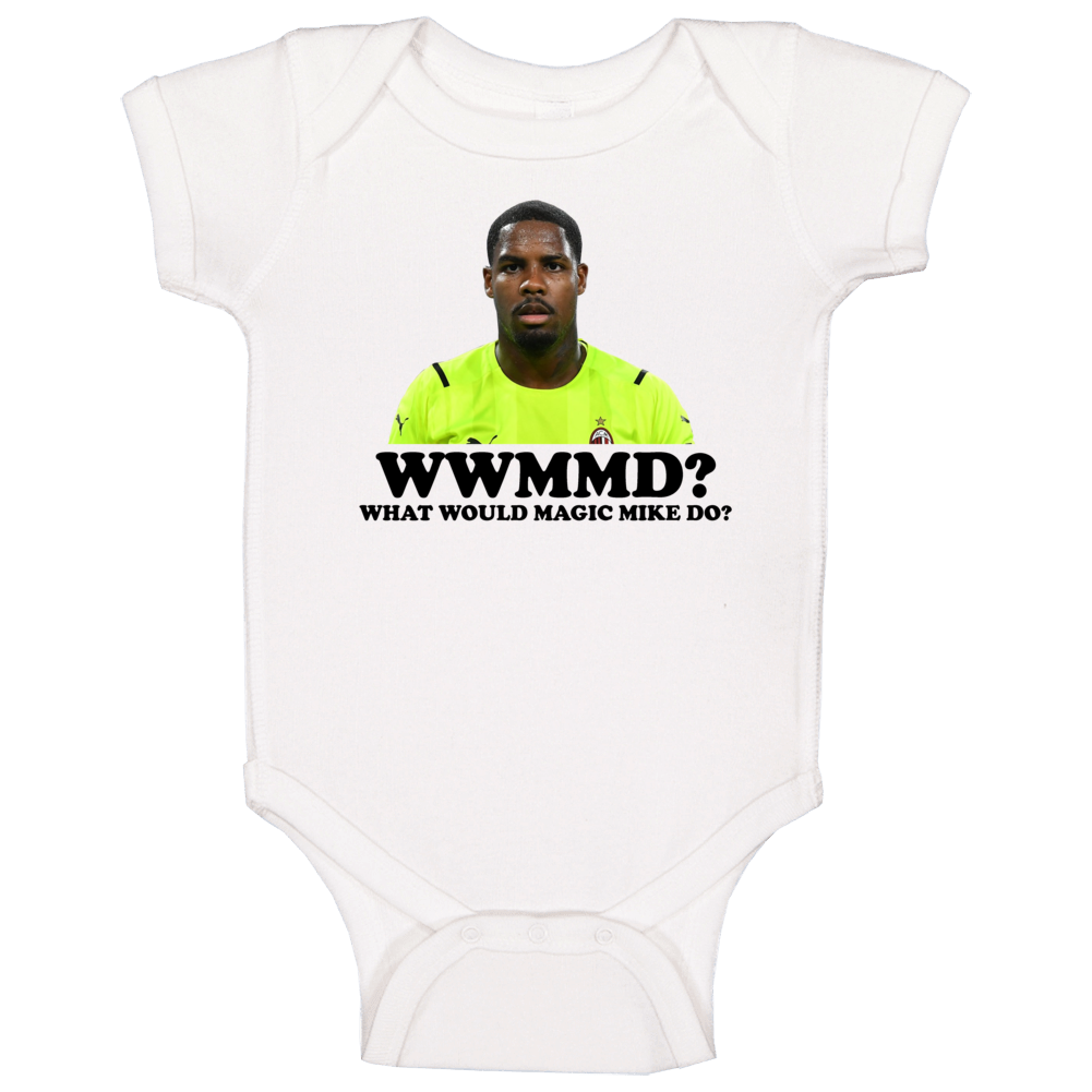 Magic Mike Maignan Wwjd Ac Milan Soccer Fan Cool Baby One Piece