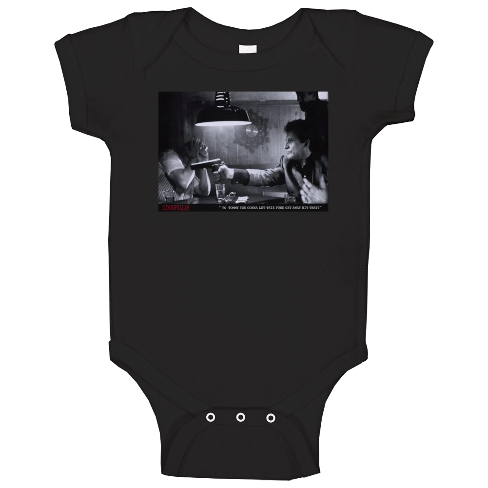 Goodfellas Tommy Two Gun Card Game Shooting Movie Fan Baby One Piece Goodfellas Tommy Two Gun Card Game Shooting Movie Fan Baby One Piece