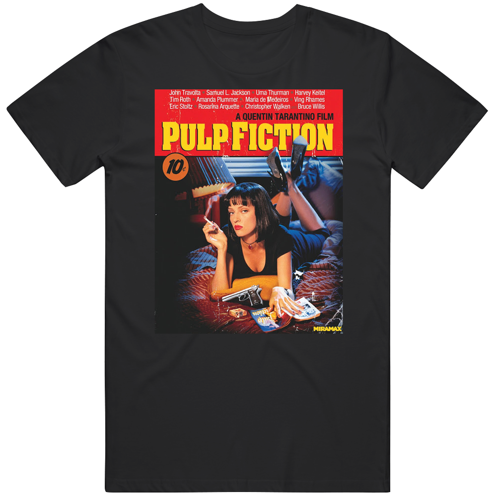 Pulp Fiction  Movie 90s Retro Movie Fan  Fan T Shirt