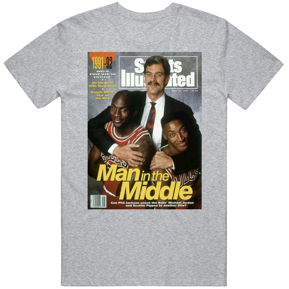 Phil Jackson Michael Jordan Scottie Pippen Man In The Middle Sports Il