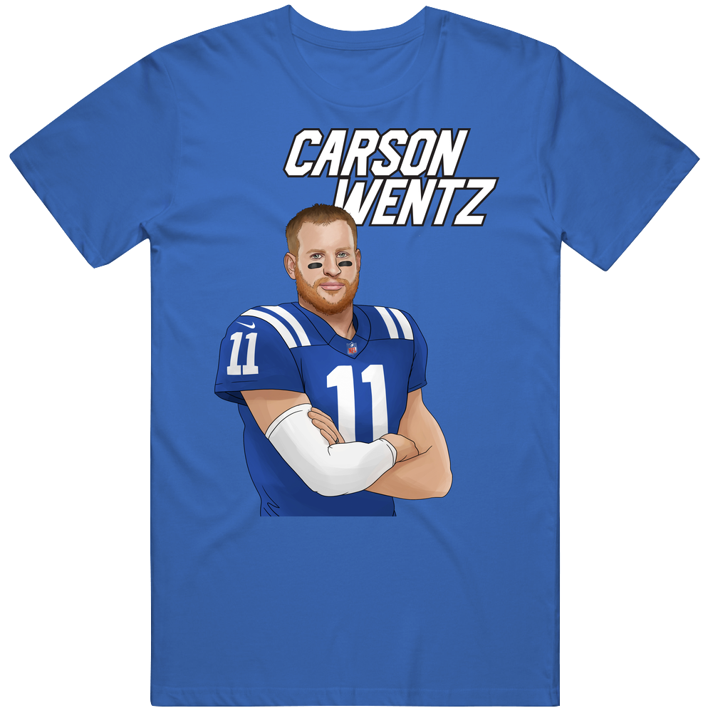 Carson Wentz Illustration Football Quarterback Fan T Shirt