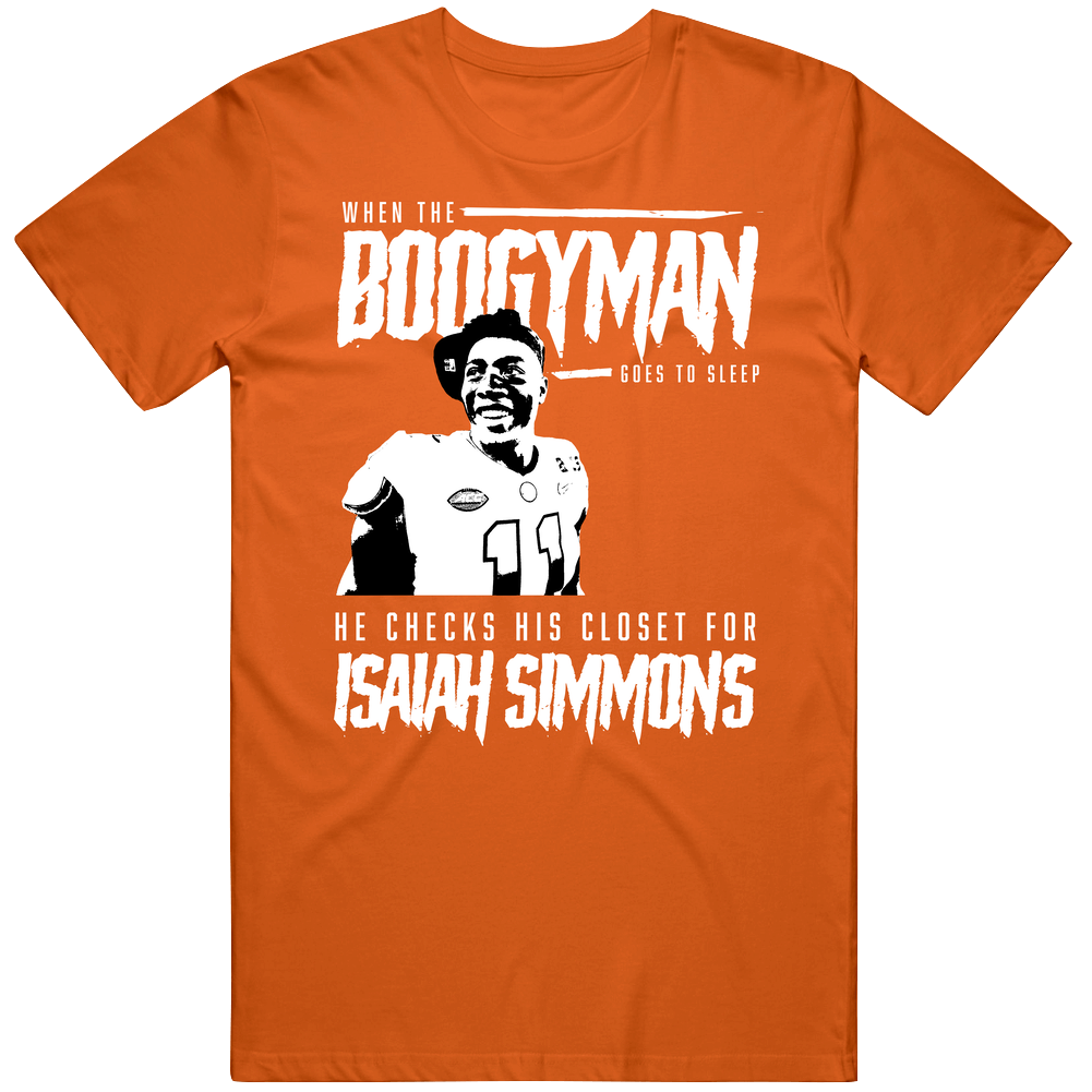 Boogyman Sleeps He Checks For Isaiah Simmons Clemson Football T Shirt Boogyman Sleeps He Checks For Isaiah Simmons Clemson Football T Shirt