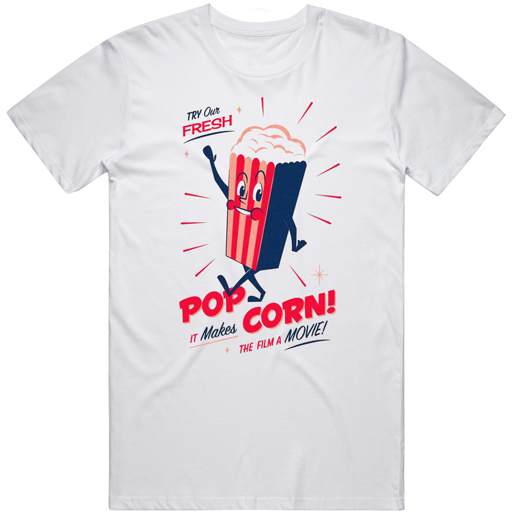 Try Our Fresh Popcorn Make A Film A Movie Vintage Retro T Shirt Try Our Fresh Popcorn Make A Film A Movie Vintage Retro T Shirt