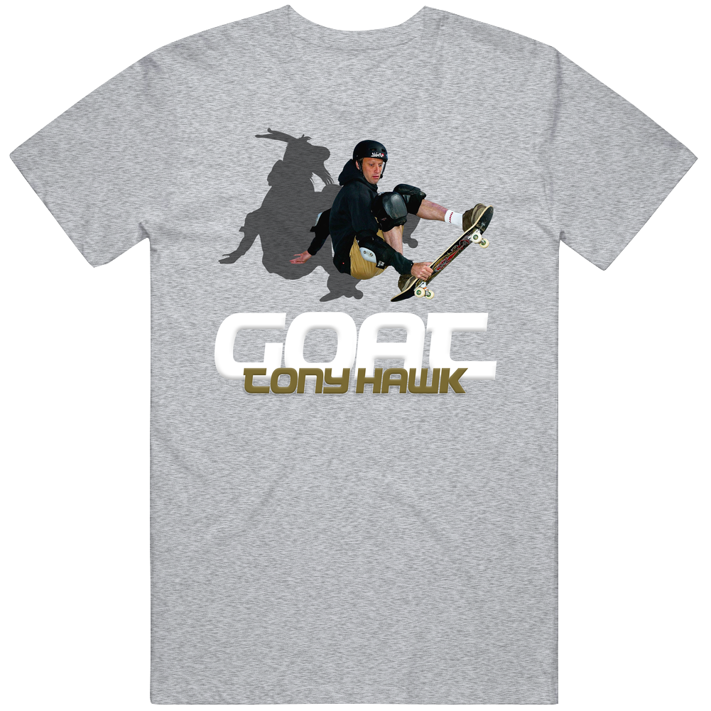 Tony Hawk Skateboarding Goat Greatest Of All Time Athlete T Shirt