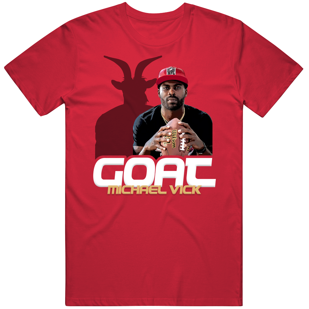Michael Vick Football Goat Greatest Of All Time Athlete T Shirt