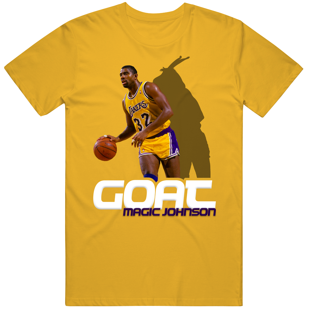 Magic Johnson Basketball Goat Greatest Of All Time Athlete T Shirt