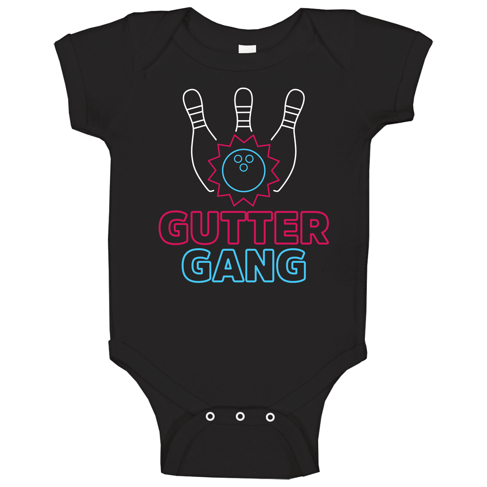 Gutter Gang Bowling Team Baby One Piece