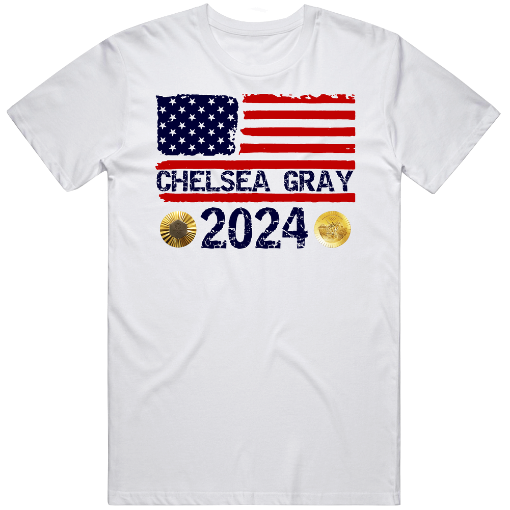Usa Chelsea Gray Basketball Gold Medal 2024 T Shirt