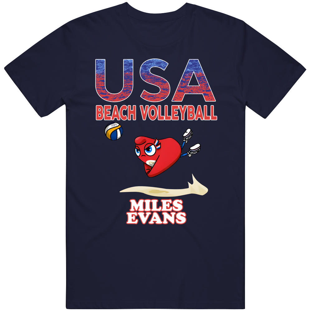 Miles Evans Team Usa Beach Volleyball Paris 2024 Fan T Shirt