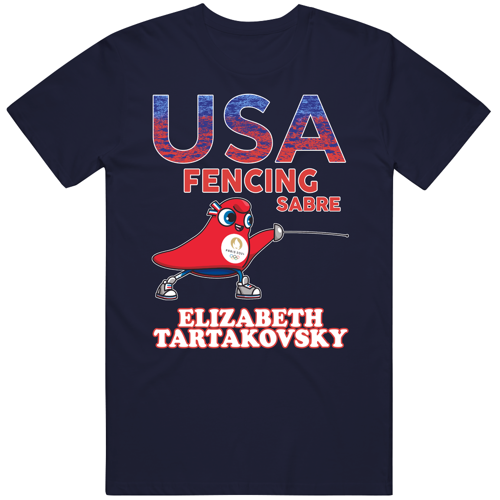 Elizabeth Tartakovsky Team Usa Fencing Sabre Paris 2024 Sports T Shirt