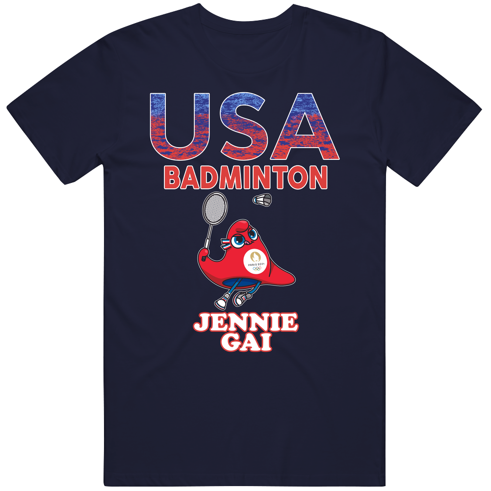 Jennie Gai Team Usa Badminton Paris 2024 Fan T Shirt