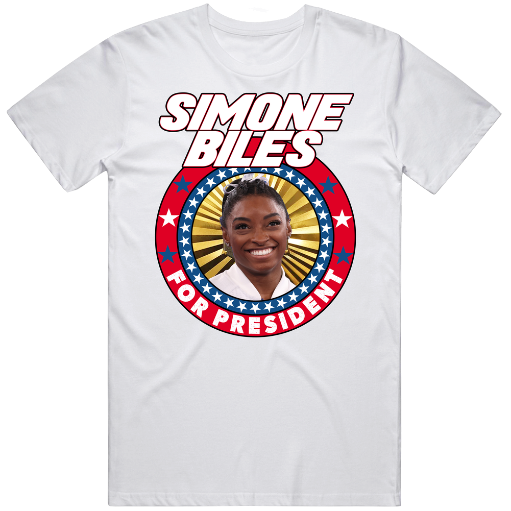 Simone Biles For President Usa Gymnastics 2024 Gold Medal T Shirt