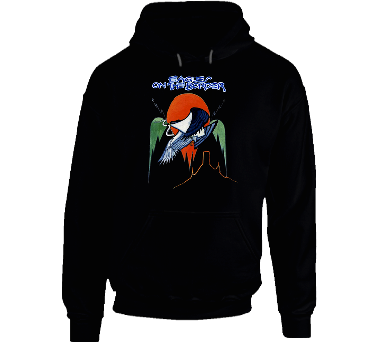 Tee Eagles On The Border Rock Metal Band Music Black T-Shirt Size S - 6XL Hoodie
