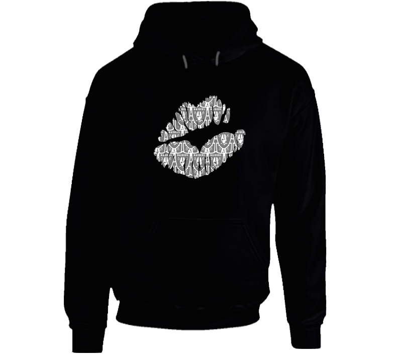 Okland Raiders Football Ladies T Shirt Kiss Me I'm A Raider Fan Hoodie