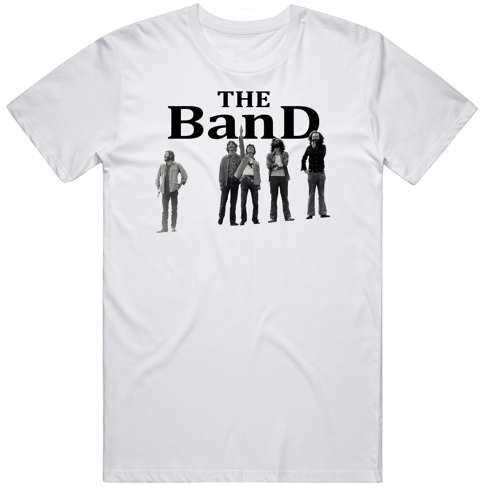 The Band Danko Robertson Levon Helm  White Retro Graphic Unisex Cotton White Classic T Shirt